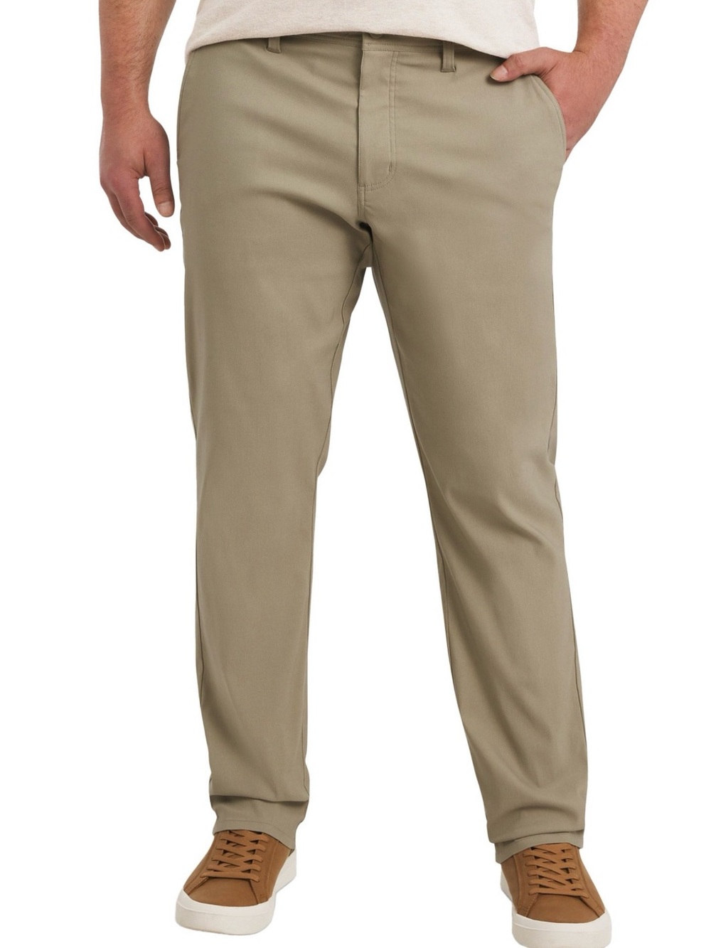 Weatherproof Men's Tan Chino Pants - Straight Fit